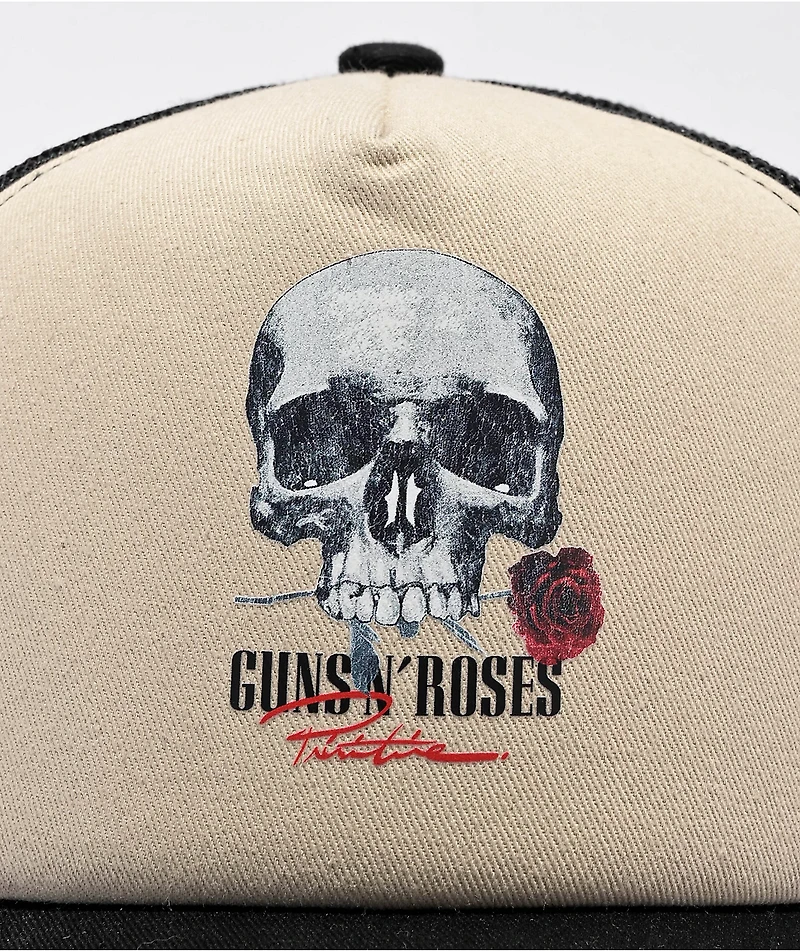 Primitive x Guns N Roses Don't Cry Black & Beige Trucker Hat