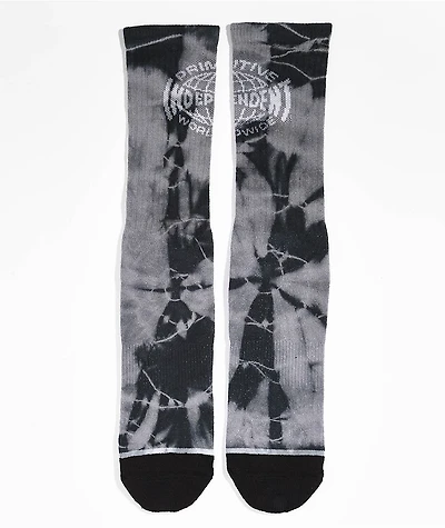 Primitive x Independent Black Tie-Dye Crew Socks