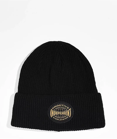 Primitive x Independent Global Black Waffle Beanie