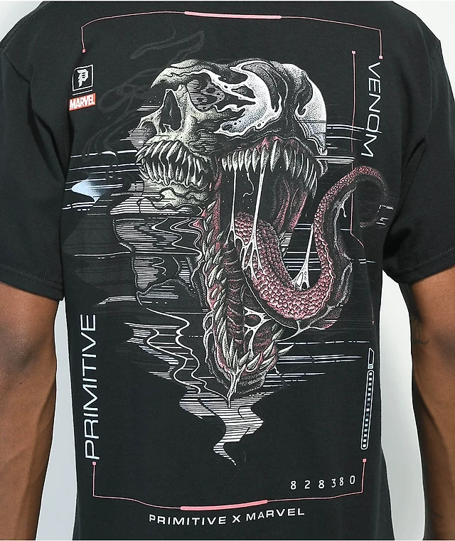 Primitive x Marvel by Paul Jackson Venom Black T-Shirt at Hamilton