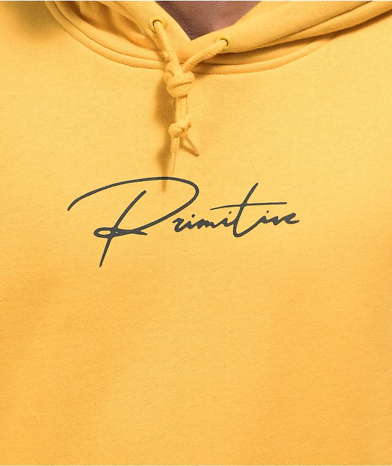 Primitive x Marvel by Paul Jackson Wolverine Yellow Hoodie
