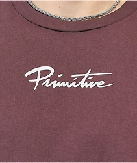 Primitive x My Hero Academia All Might Dark Red Wash T-Shirt