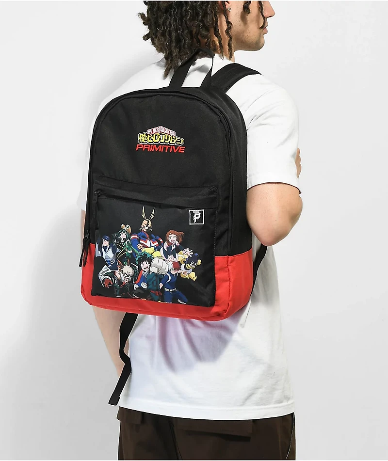 Primitive x My Hero Academia Black & Red Backpack