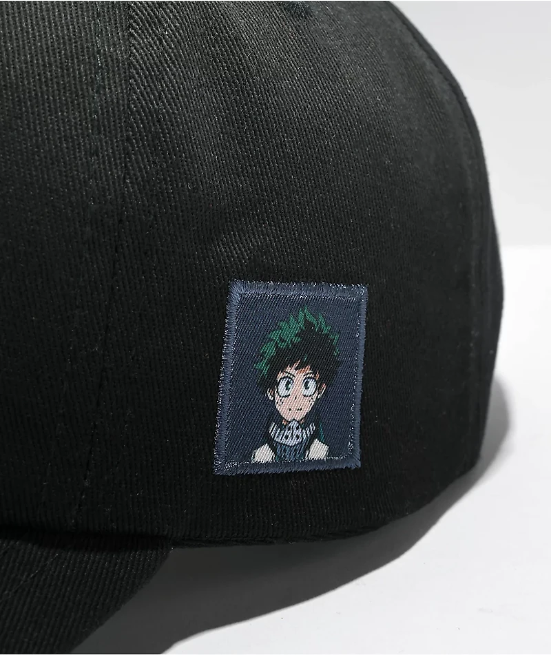 Primitive x My Hero Academia Izuku Midoriya Black Strapback Hat