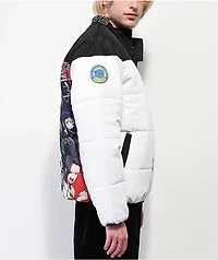 Primitive x My Hero Academia White & Black Puffer Jacket