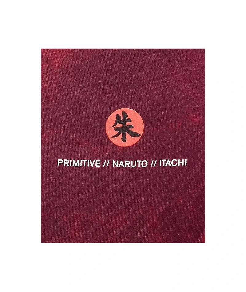 Primitive x Naruto Crows Washed Burgundy T-Shirt