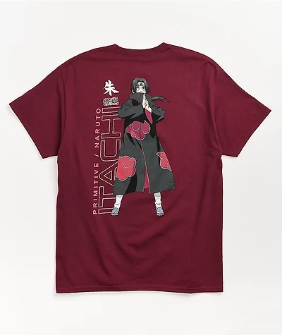 Primitive x Naruto II Itachi Burgundy T-Shirt