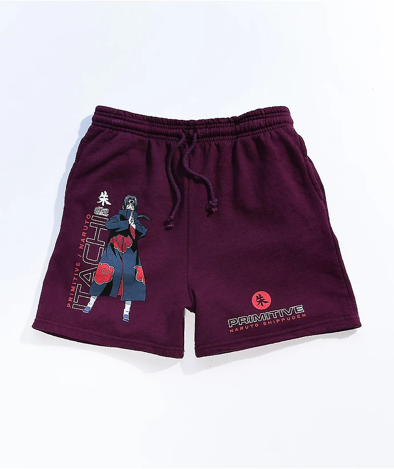 Primitive x Naruto Kids Itachi Red Sweat Shorts