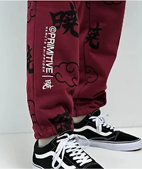 Primitive x Naruto Shippuden Akatsuki Red Sweatpants