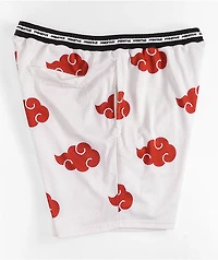 Primitive x Naruto Shippuden Akatsuki White Mesh Shorts