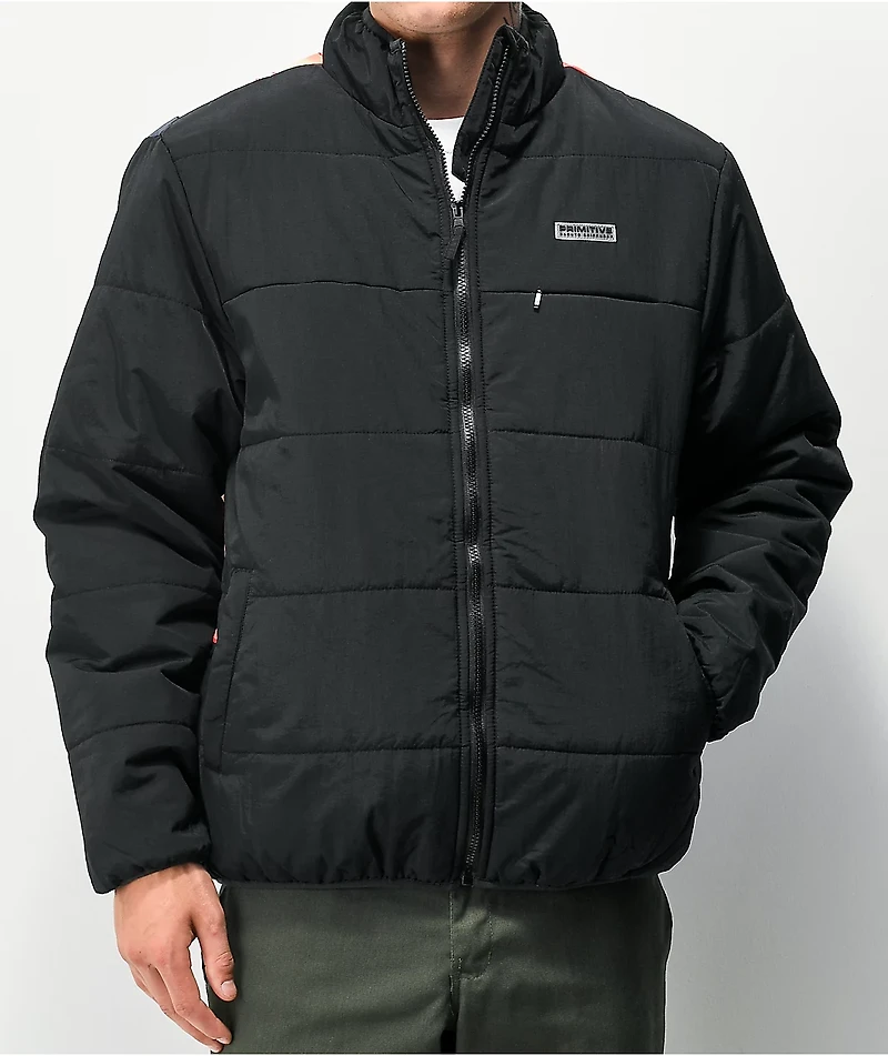 Primitive x Naruto Shippuden Black Puffer Jacket