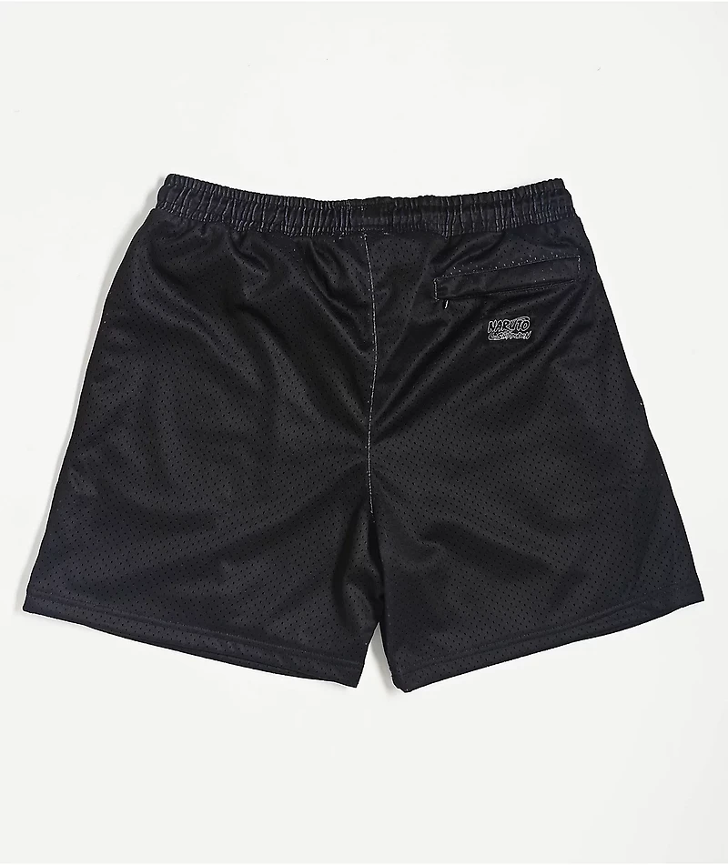 Primitive x Naruto Shippuden Clones Black Mesh Shorts