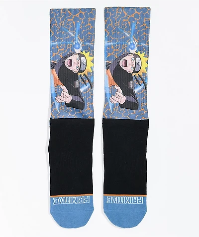 Primitive x Naruto Shippuden Combat Blue Crew Socks