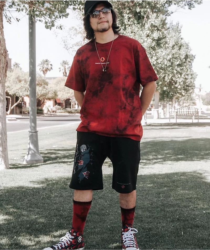 Primitive x Naruto Shippuden Crows Black Sweat Shorts