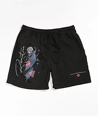 Primitive x Naruto Shippuden Crows Black Sweat Shorts