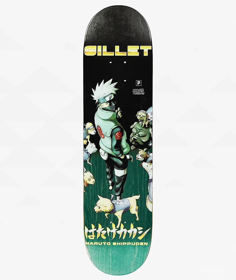 Primitive x Naruto Shippuden Gillet Kakashi Dog Squad 8.0" Skateboard Deck