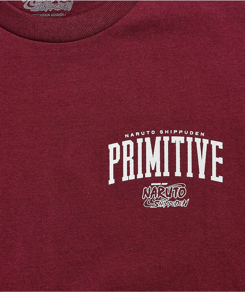 Primitive x Naruto Shippuden II Kids Versus Sasuke Burgundy T-Shirt