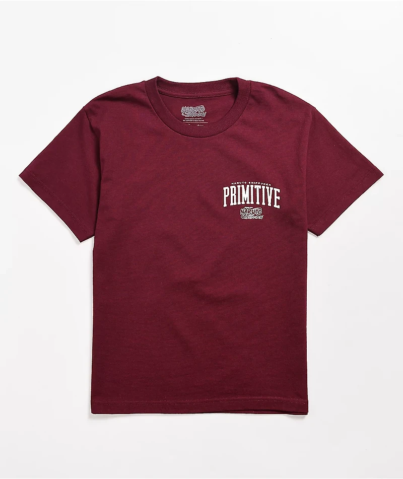 Primitive x Naruto Shippuden II Kids Versus Sasuke Burgundy T-Shirt