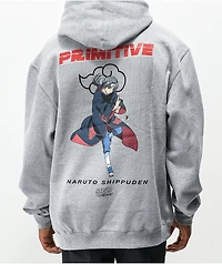 Primitive x Naruto Shippuden Itachi Uchiha Grey Hoodie