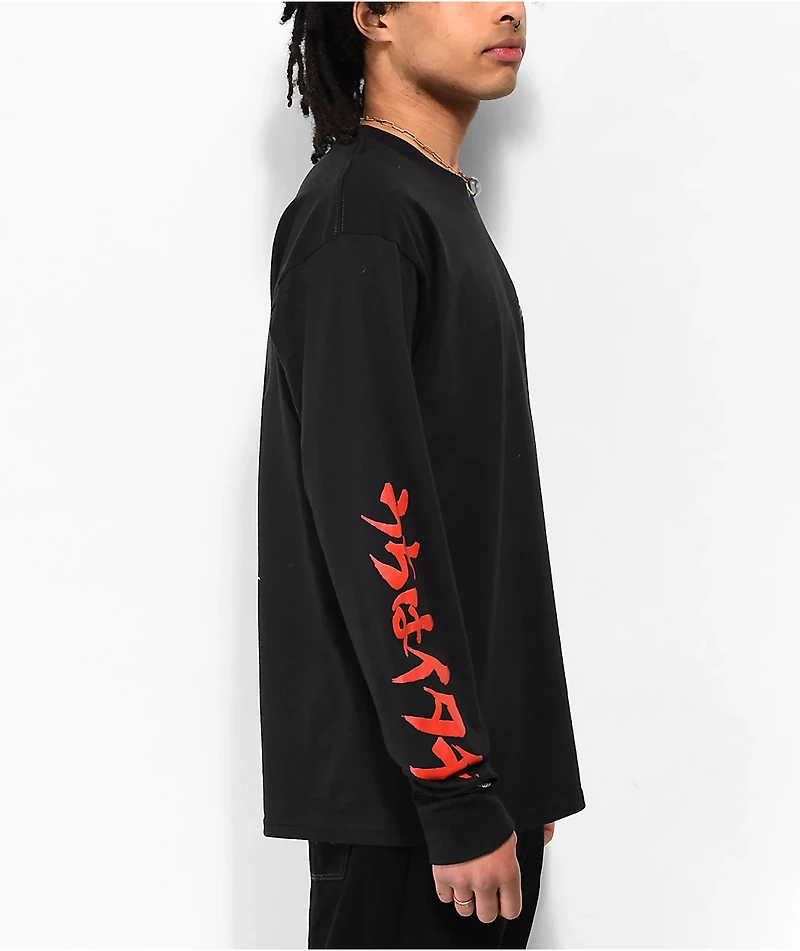 Primitive x Naruto Shippuden Itachi Warning Black Long Sleeve T-Shirt