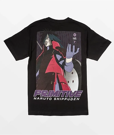 Primitive x Naruto Shippuden Madara Uchiha Black T-Shirt