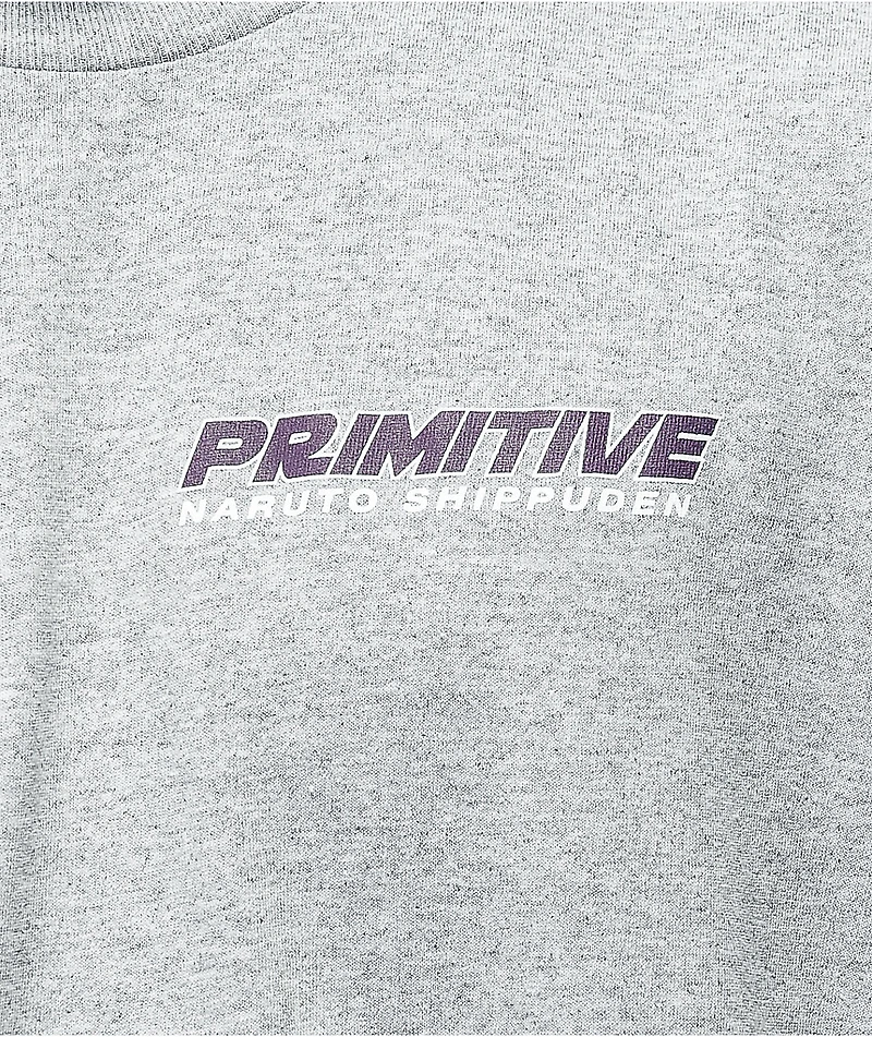 Primitive x Naruto Shippuden Madara Uchiha Grey T-Shirt