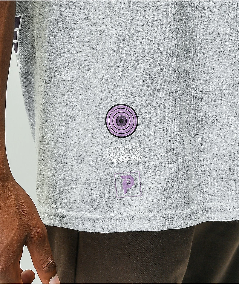 Primitive x Naruto Shippuden Madara Uchiha Grey T-Shirt
