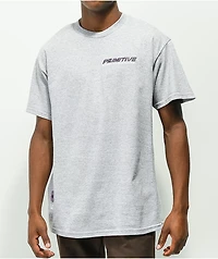 Primitive x Naruto Shippuden Madara Uchiha Grey T-Shirt