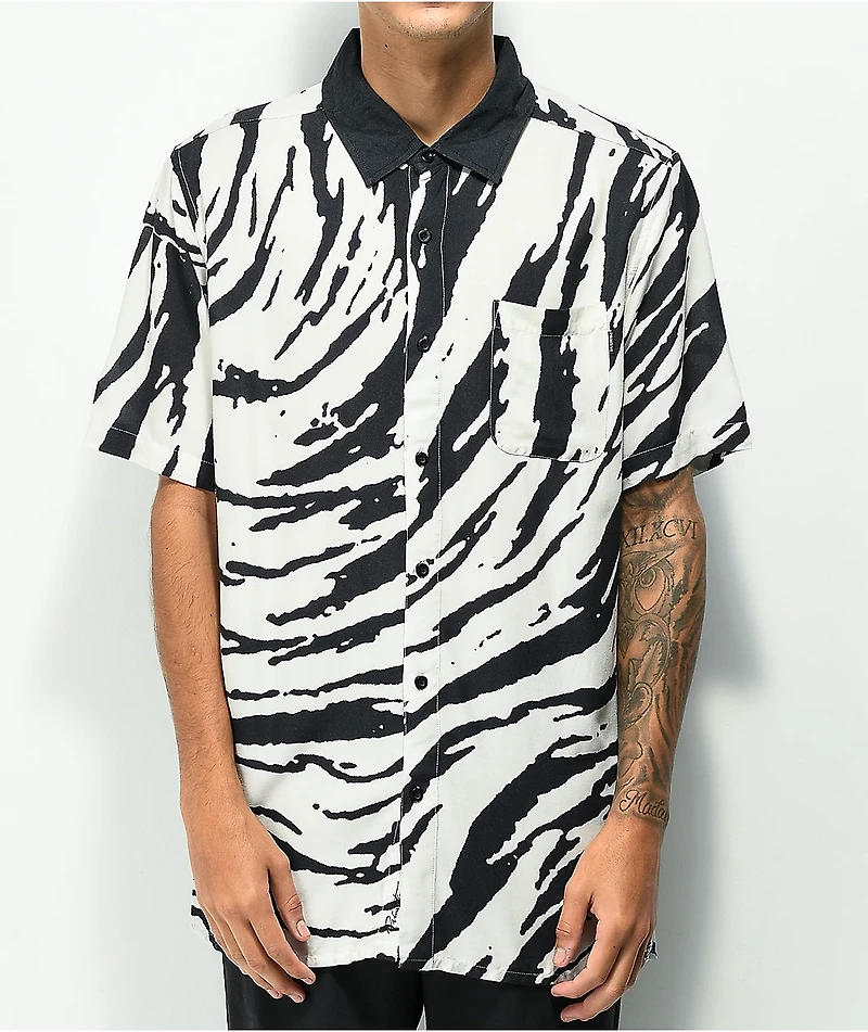 Primitive x Naruto Shippuden Orochimaru Short Sleeve Button Up Shirt