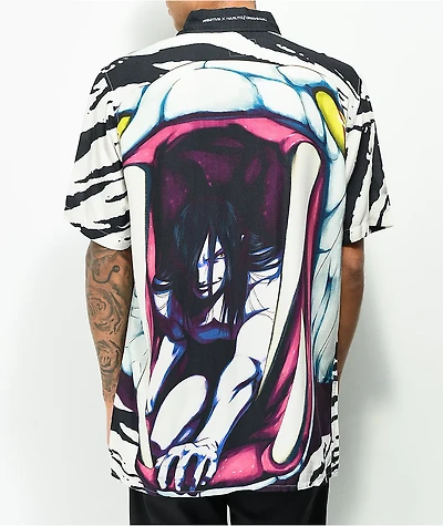 Primitive x Naruto Shippuden Orochimaru Short Sleeve Button Up Shirt