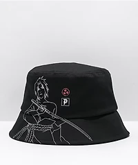 Primitive x Naruto Shippuden Sasuke Strike Black Bucket Hat