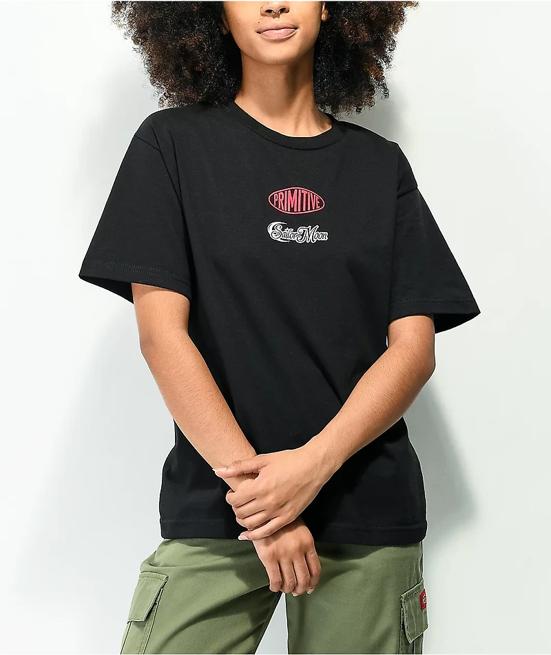 Primitive x Sailor Moon Guardians Black T-Shirt