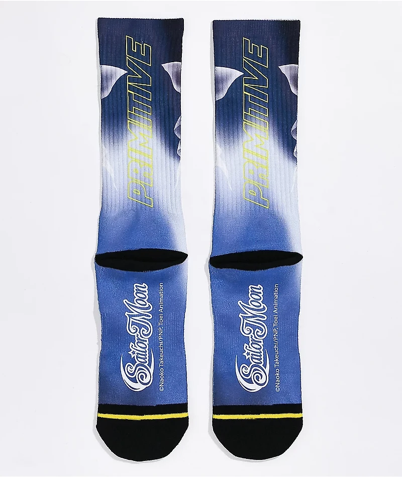 Primitive x Sailor Moon Super Blue Tie Dye Crew Socks