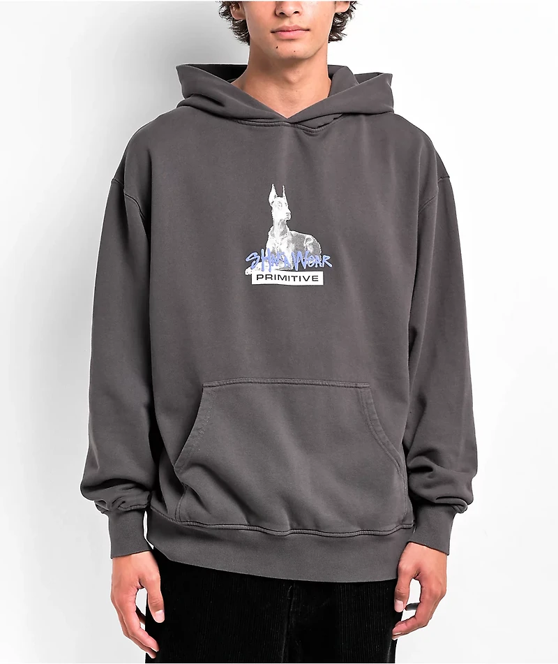 Primitive x Shaka Wear Streets Grey Heavyweight Hoodie