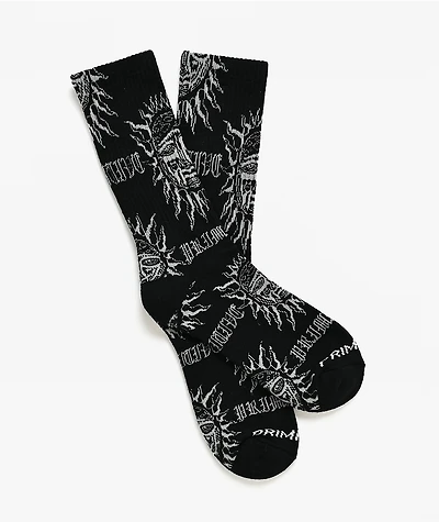 Primitive x Sublime Day Shift Black Crew Socks