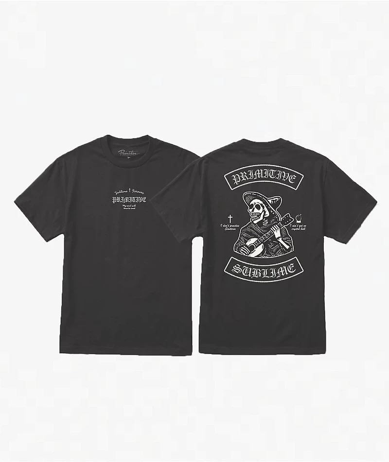Primitive x Sublime Santeria Black Heavyweight T-Shirt