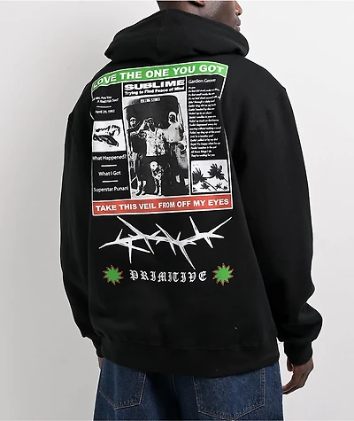 Primitive x Sublime Zine Black Hoodie