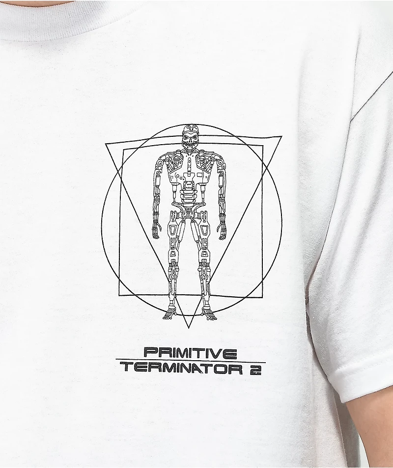 Primitive x Terminator 2 Skynet White T-Shirt