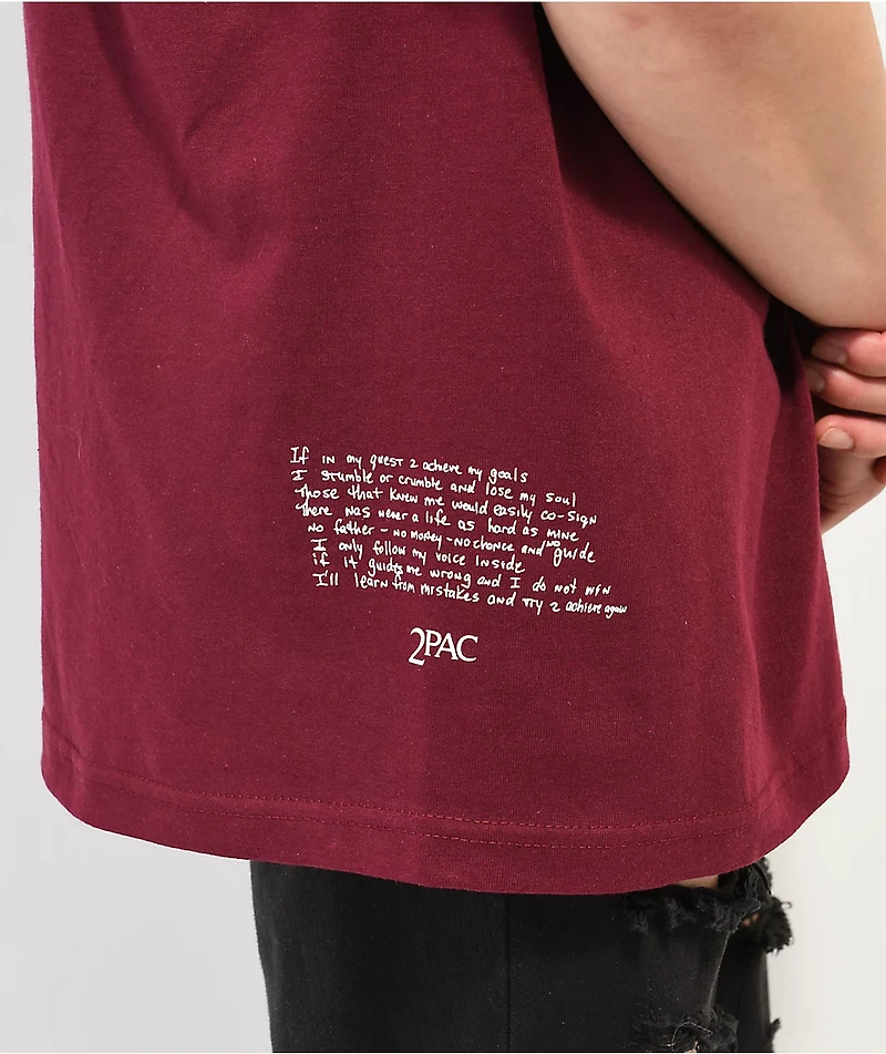 Primitive x Tupac No Changes Maroon T-Shirt