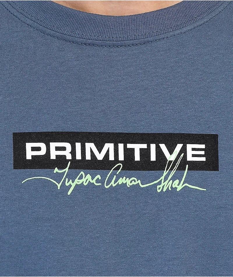 Primitive x Tupac Shadows Blue T-Shirt