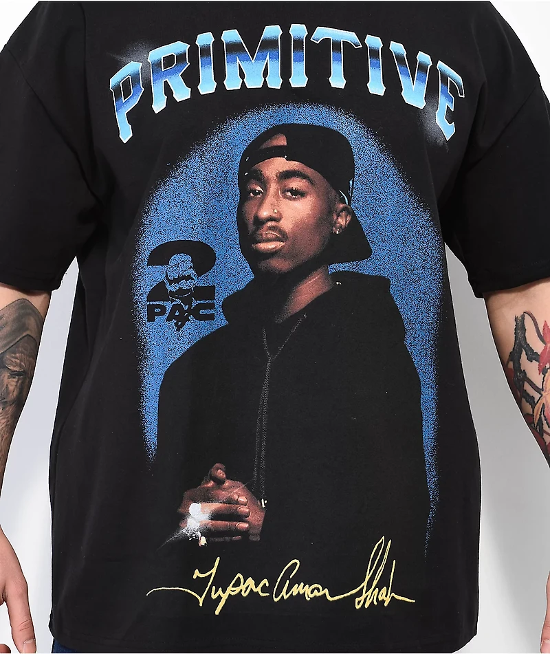 Primitive x Tupac Shine Black T-Shirt