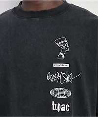 Primitive x Tupac Stay Up Black Wash Heavyweight T-Shirt