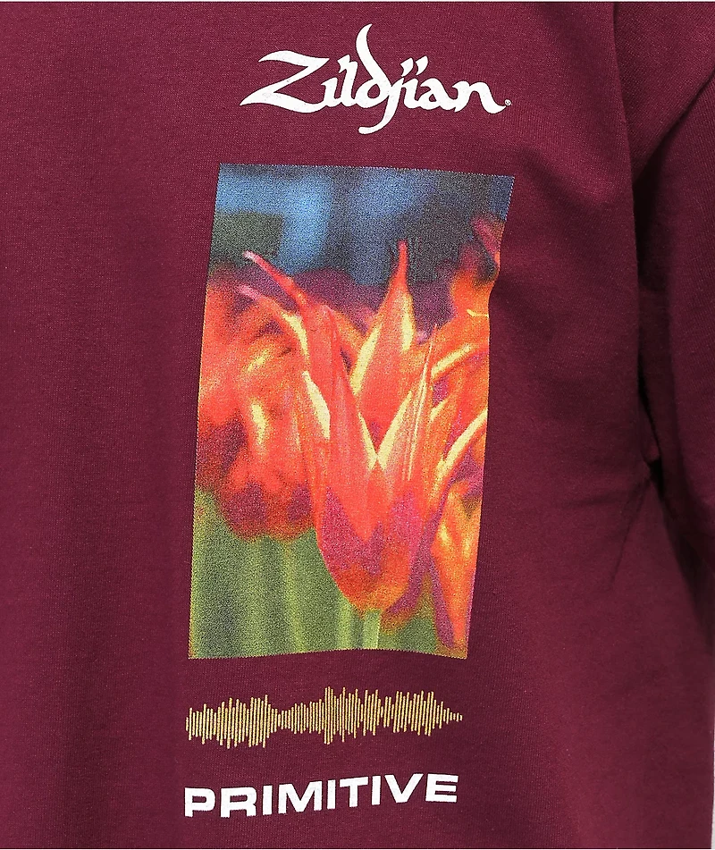 Primitive x Zildjian Field Day Maroon T-Shirt