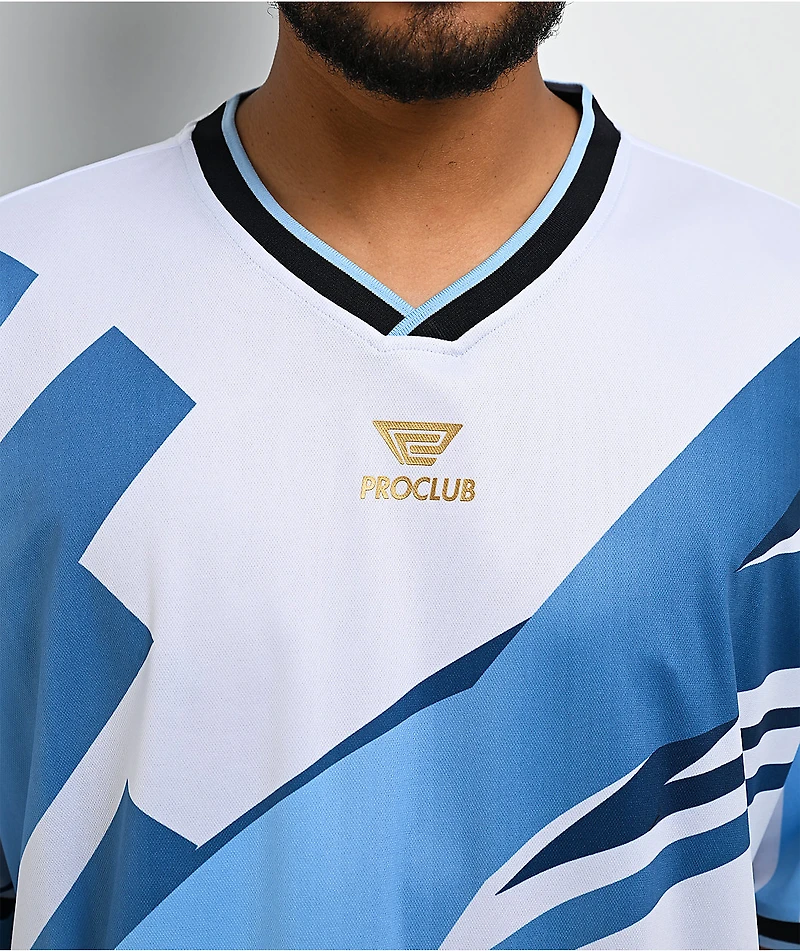 Pro Club Argentina White & Blue Soccer Jersey