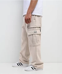 Pro Club Beige Cargo Sweatpants