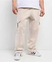 Pro Club Beige Cargo Sweatpants