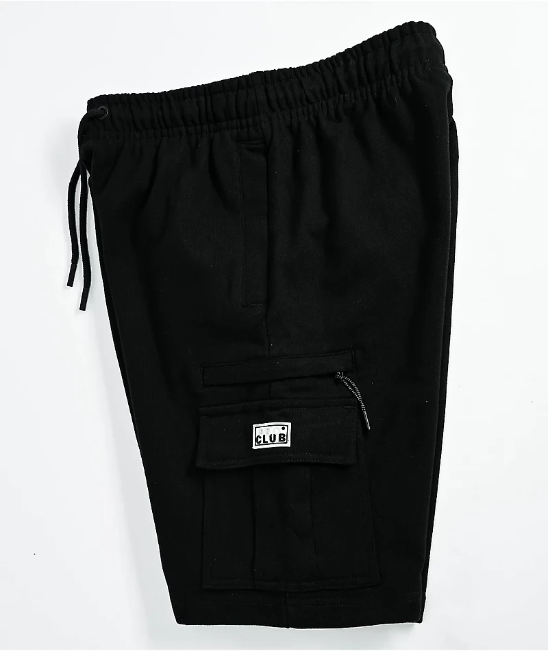 Pro Club Black Cargo Sweat Shorts