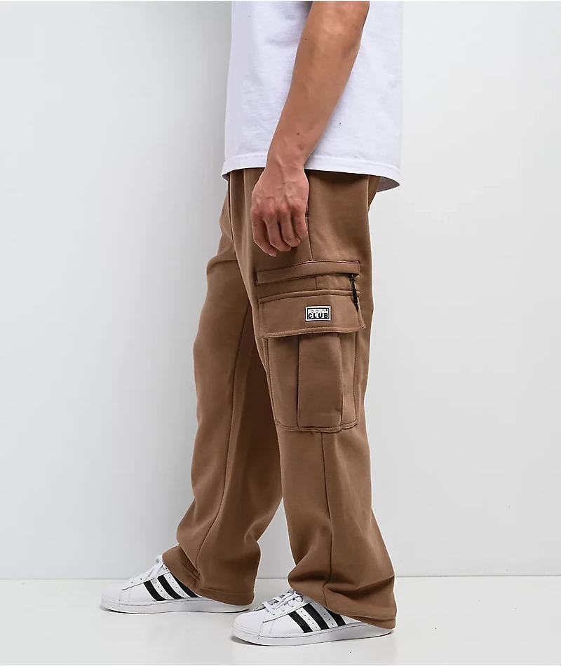 Pro Club Brown Cargo Sweatpants