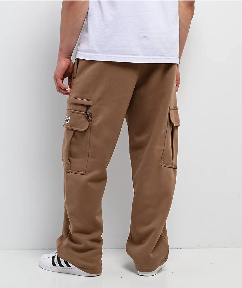 Pro Club Brown Cargo Sweatpants