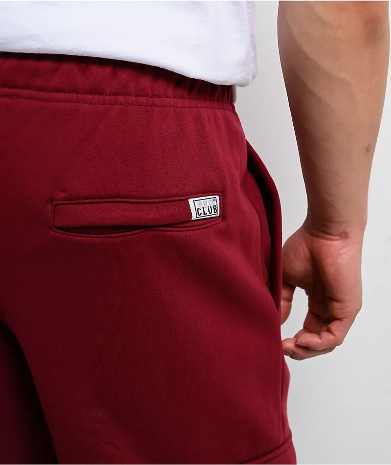 Pro Club Burgundy Cargo Sweatpants